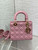Dior M0538 Small Lady My ABCDior Bag Retro Pink Patent Cannage Calfskin