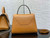 Valextra WBES0056028 Iside Top Handle Medium Bag Tan