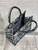 Dior M1265 Small Book Tote Gray and Black Plan de Paris Embroidery M9618