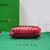 BV 585852 Bottega Veneta Mini Pouch Buckskin leather clutch with strap metallic Red