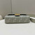 Fendi 8BR600 Baguette Medium bag with FF embroidery Light green 0159A