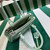 Prada 1BA906 Galleria satin mini-bag with crystals Green