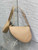 Dior M05909 Saddle Shoulder Pouch Apricot Goatskin