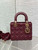 Dior M0538 Small Lady My ABCDior Bag Wine Red Cannage Lambskin