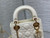 Dior M0505 Mini Lady Dior Bag White Calfskin with enamel buckle