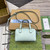 Gucci 790130 GG Super Mini Top Handle Bag Light Green