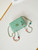 Chanel AP3784 Clutch With Chain Lambskin Vanity Box bag with Enamel buckle AP3231 Green