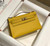 Hermes Kelly Pouchette Swift Leather clutch bag Gold H230269