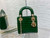 Dior M0505 Mini Dior Lady Bag Green Cannage Crocodile Gold