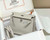 Hermes Evercolor Kelly Danse II 22cm Leather Crossbody Bag H20373 Light Gray Silver