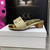 Dior Women's Shoes Dway Heeled Slide Metallic Thread Strass KCQ244LCS Gold