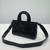 Dior M1151 Small Lady D-Sire My ABCDior Bag Black Macrocannage Crinkled Calfskin