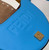 Fendi 8BT346 Moonlight Shoulder Saddle Leather Bag Blue