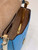 Fendi 8BT346 Moonlight Shoulder Saddle Leather Bag Blue