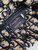 Dior M0505 MINI Lady Dior Bag Natural Wicker Blue Dior Oblique Jacquard