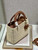 Dior M0565 Medium Lady Dior Bag Natural Wicker With Brown Snake