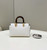Fendi 8BS067 By The Way Mini Small Boston bag in mint White leather