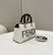 Fendi 8BS067 By The Way Mini Small Boston bag in mint White leather