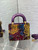 Dior M0505 Mini Lady Bag Metallic Cannage Lambskin Limited Edition Heavy Industry Beads Purple