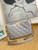 Chanel AS3476 Hobo Handbag Lambskin Light Grey