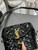YSL 710080 June Box Bag In Quilted Patent Leather Black with Gold