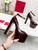Valentino Garavani Tan-go Platform Pump In Patent Leather 155MM Wine Red