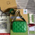 Gucci 702234 GG Matelassé Leather Shoulder Handbag Bright green