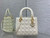 Dior M0565 Medium Lady Dior Bag White Cannage Lambskin Enamel Hardware