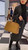 Prada 1BG508 Large leather tote bag with buckles Brown