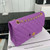 Chanel A01112 Flap Classic 11.12 Handbag Grained Calfskin & Gold-Tone Metal Orchid