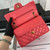 Chanel A01117 Flap Handbag Classic Bag Red Lambskin