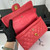 Chanel A01117 Flap Handbag Classic Bag Red Lambskin