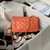 Chanel AS1787 Mini Flap Bag Lambskin Orange Gold