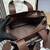 Prada Route medium leather tote bag 1BG660 Dark Brown