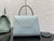 Valextra WBES0056028 Iside Top Handle Medium Bag Blue