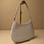 Prada 1BC499 Cleo brushed Gradient leather shoulder bag relief flower White