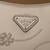 Prada 1BC499 Cleo brushed Gradient leather shoulder bag relief flower White