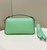 Fendi 8BR600 Baguette Green Selleria bag with Oversized Topstitching 8610