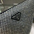 Prada 1NE039 Crystal-studded satin pouch Black
