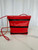 Chanel 22 Mini Handbag AS3980 Shiny Calfskin & Gold-Tone Metal Red & Black