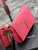 YSL 580065 Kate Medium Supple Chain Bag In Raffia Neon Pink
