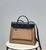 Hermes H082835CKAC Herbag Zip 31 Bag in Black Hunter Leather and Canvas H60031