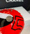 Chanel AS3774 Evening Helmet Minaudiere Resin Strass Red and White