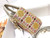 Dior S0856 MICRO LADY DIOR BAG Horizon Yellow and Pink Metallic Cannage Lambskin Embroidered with Beads