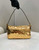 Fendi 8BR600 Medium Baguette Gold sequin and leather bag 8582