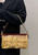 Fendi 8BR600 Medium Baguette Gold sequin and leather bag 8582