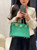 Hermes Birkin Tote Bag Togo Leather With High Gloss Nile Crocodile Emerald H28810