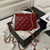 Chanel AP3513 Woc Clutch With Chain lambskin Imitation Pearls Enamel & Gold Wine Red