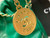 Chanel 22 Handbag Shiny Calfskin AS3261 Green Gold Metal