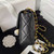 Chanel AS3738 Mini Flap Bag Lambskin Enamel & Gold-Tone Metal Black